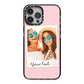 Personalised Best Friend Photo iPhone 13 Pro Max Black Impact Case on Silver phone