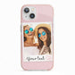 Personalised Best Friend Photo iPhone 13 TPU Impact Case with Pink Edges