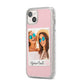 Personalised Best Friend Photo iPhone 14 Plus Glitter Tough Case Starlight Angled Image