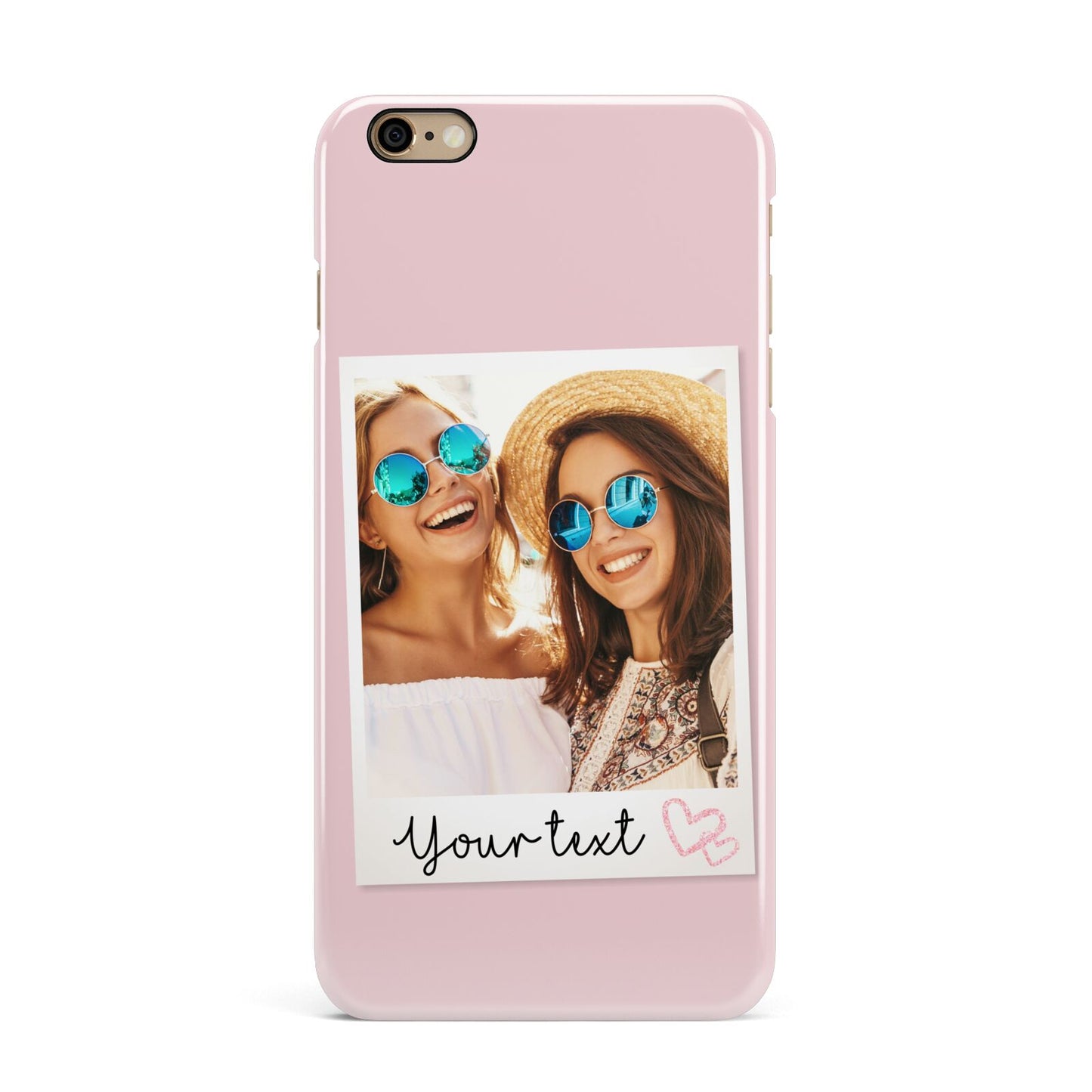 Personalised Best Friend Photo iPhone 6 Plus 3D Snap Case on Gold Phone