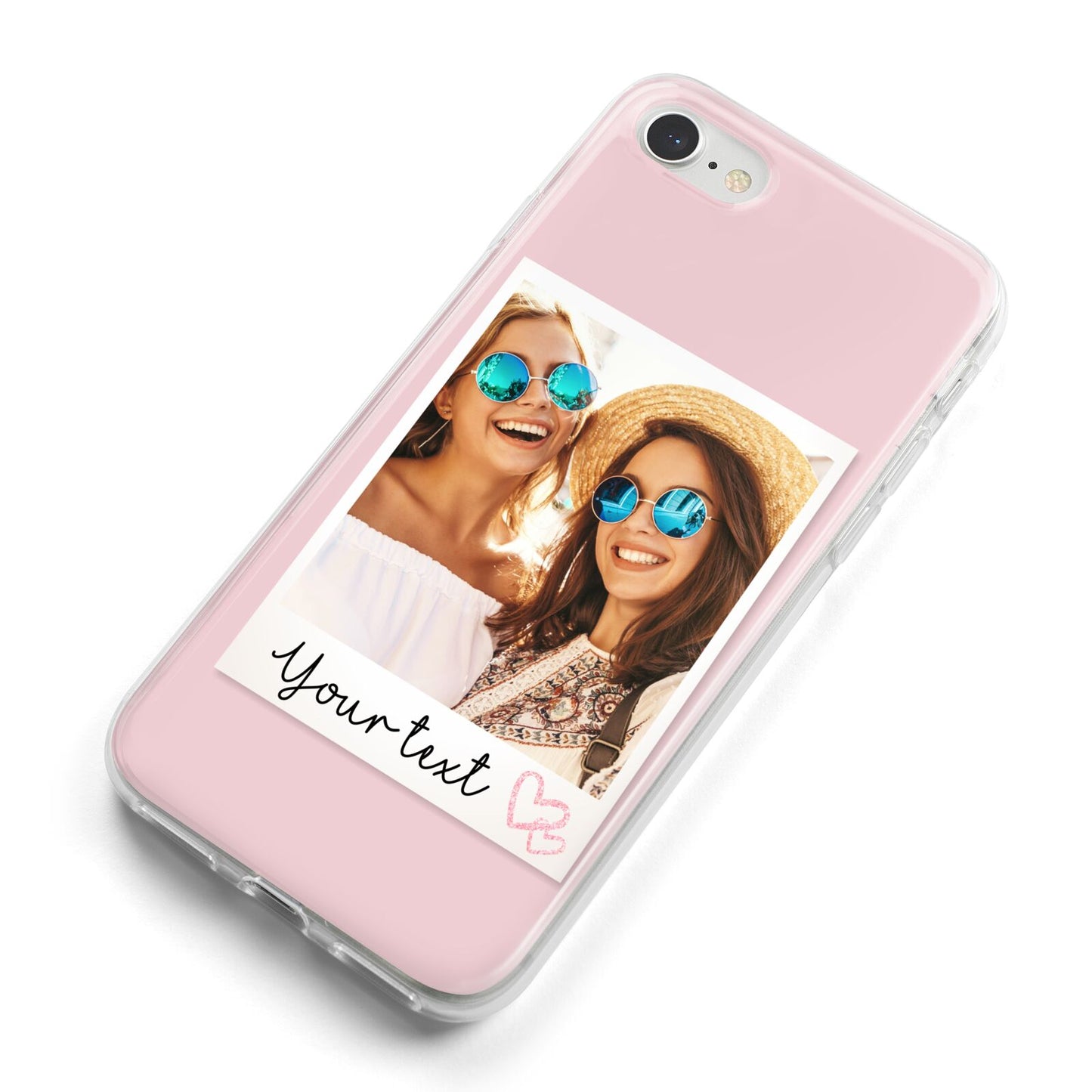 Personalised Best Friend Photo iPhone 8 Bumper Case on Silver iPhone Alternative Image