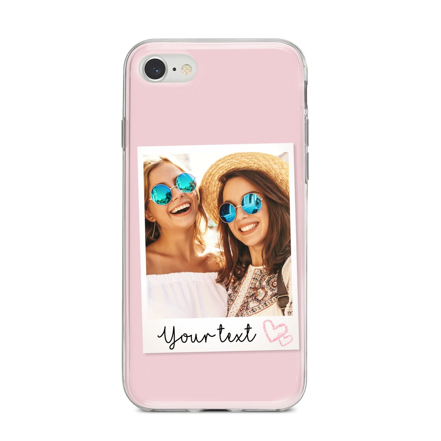 Personalised Best Friend Photo iPhone 8 Bumper Case on Silver iPhone
