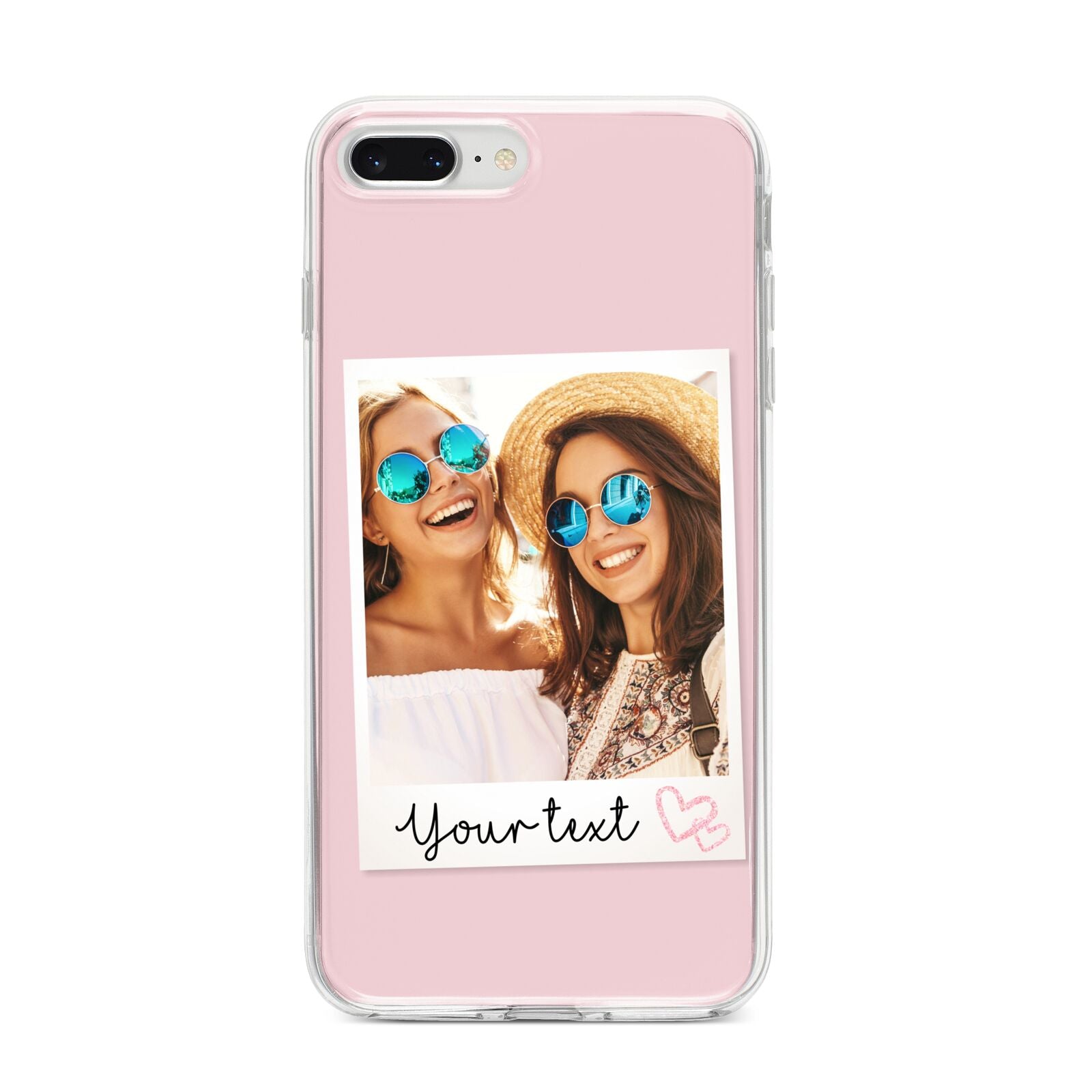 Personalised Best Friend Photo iPhone 8 Plus Bumper Case on Silver iPhone