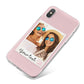 Personalised Best Friend Photo iPhone X Bumper Case on Silver iPhone