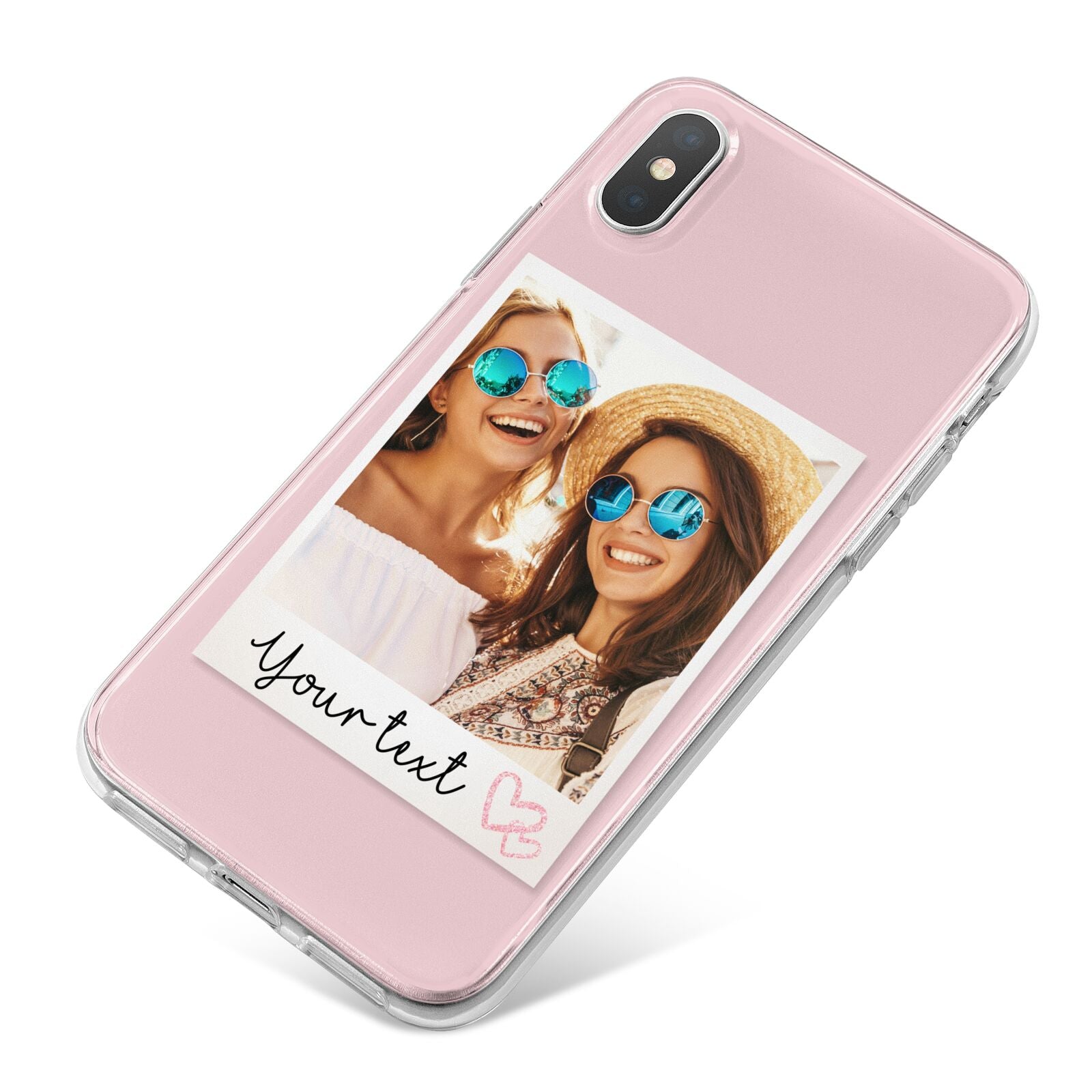 Personalised Best Friend Photo iPhone X Bumper Case on Silver iPhone