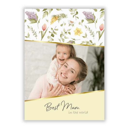 Personalised Best Mum A5 Flat Greetings Card