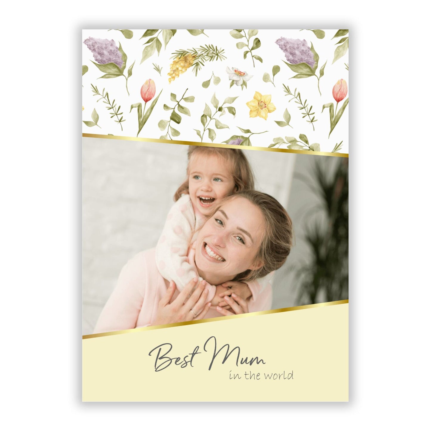 Personalised Best Mum A5 Flat Greetings Card