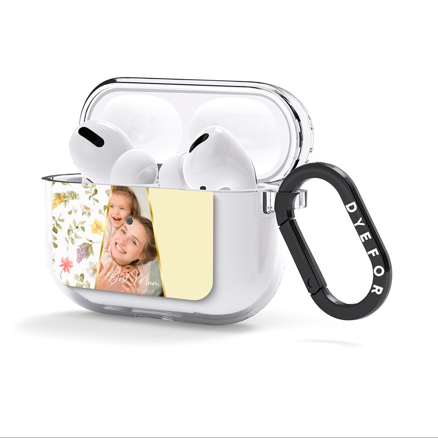 Personalised Best Mum AirPods Clear Case 3rd Gen Side Image