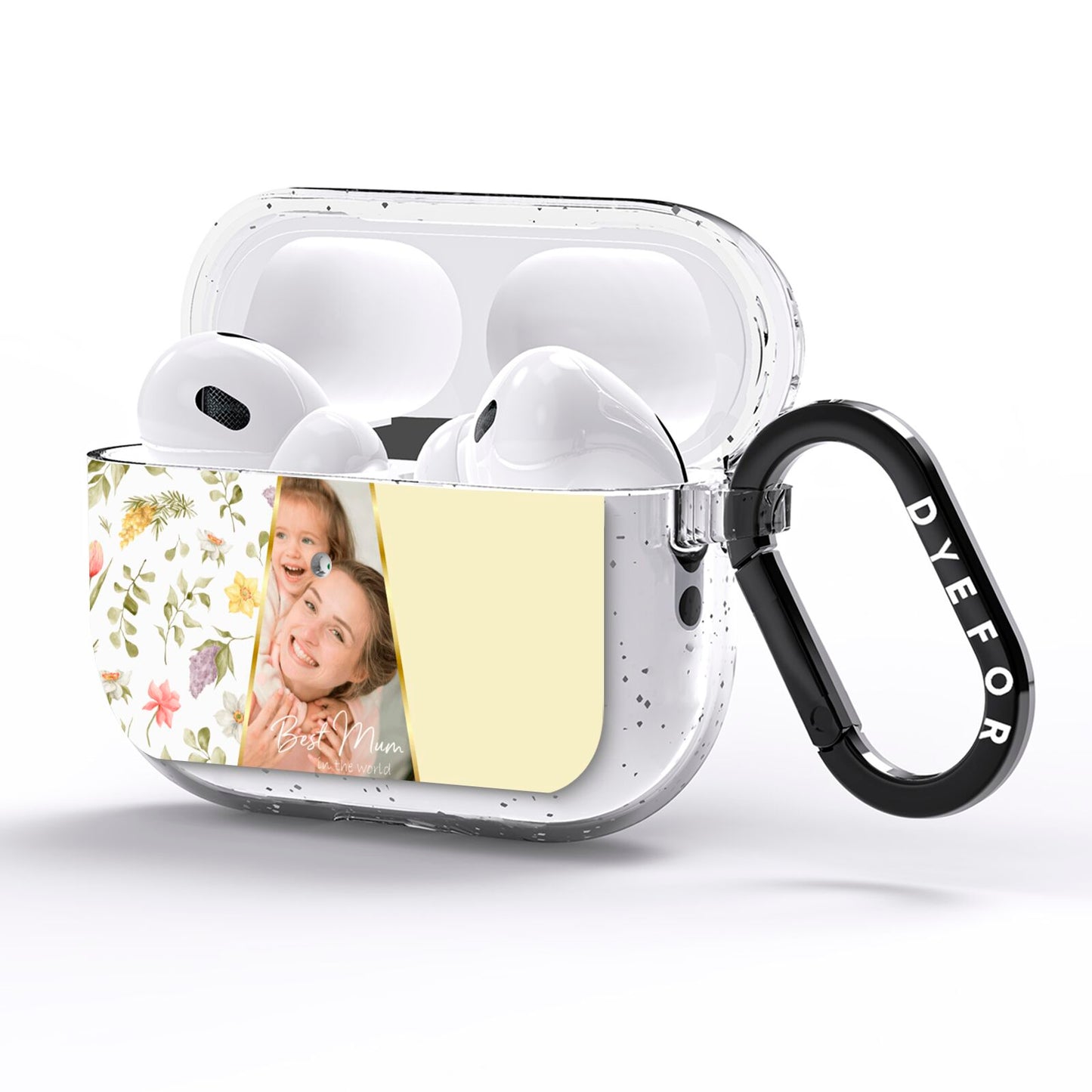 Personalised Best Mum AirPods Pro Glitter Case Side Image