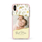 Personalised Best Mum Apple iPhone Xs Max Impact Case Pink Edge on Gold Phone