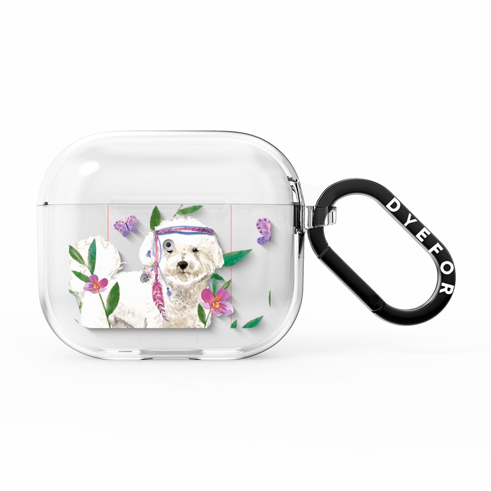 Personalised Bichon Frise AirPods Clear Case 3rd Gen