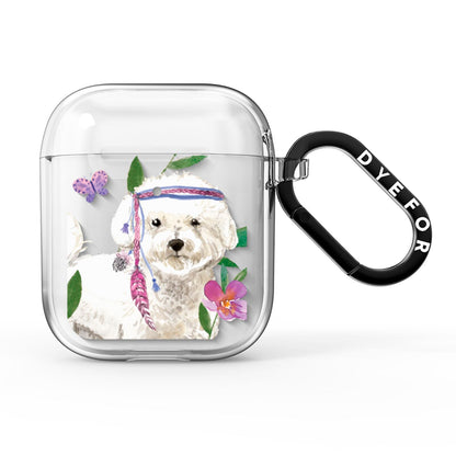 Personalised Bichon Frise AirPods Clear Case