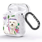 Personalised Bichon Frise AirPods Glitter Case Side Image