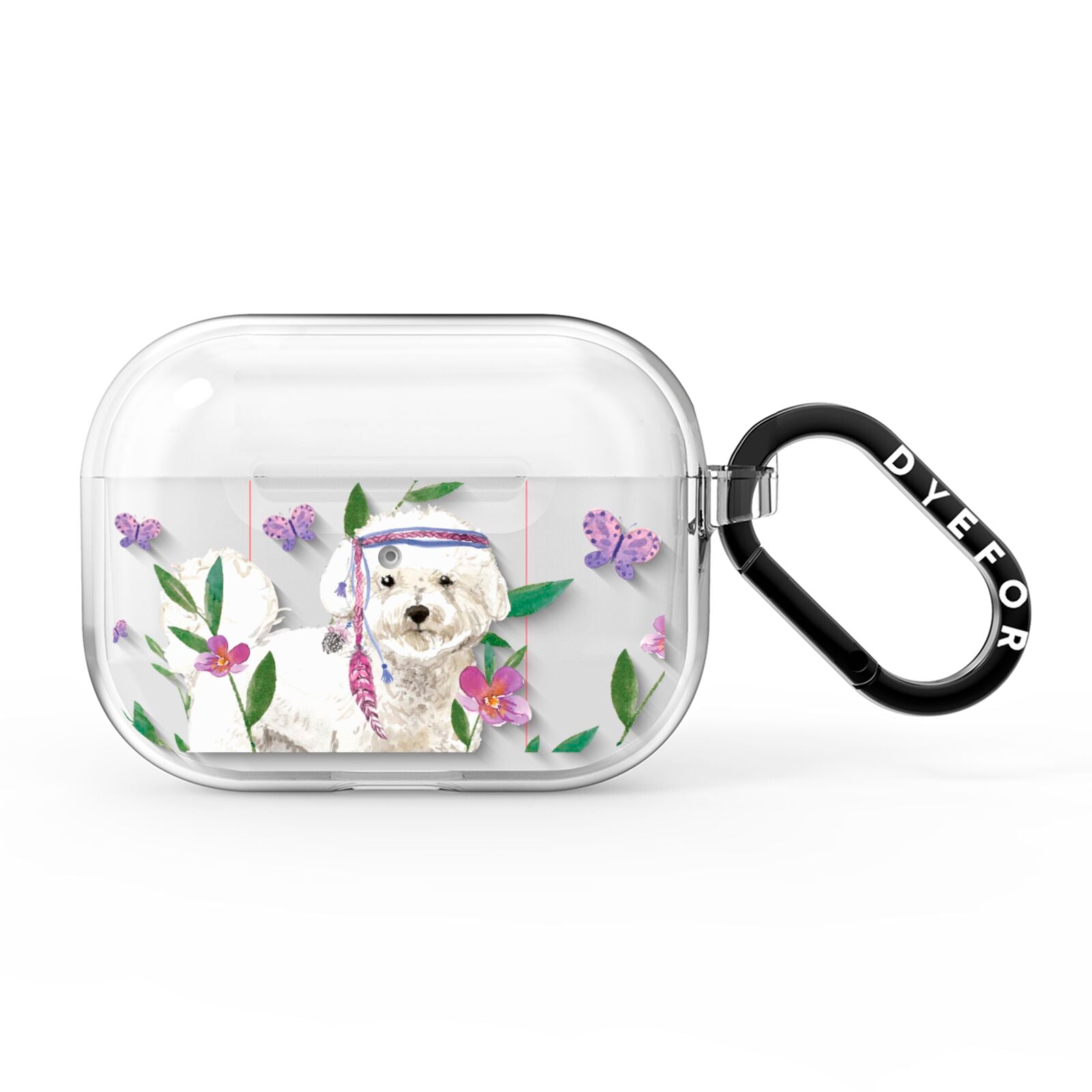 Personalised Bichon Frise AirPods Pro Clear Case