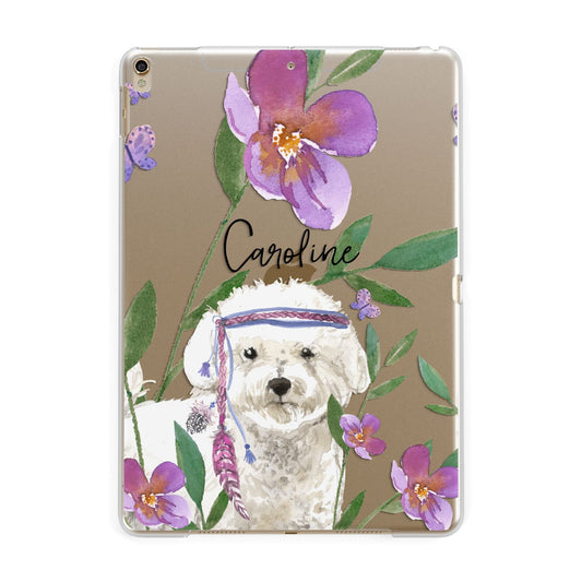 Personalised Bichon Frise Apple iPad Gold Case