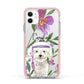 Personalised Bichon Frise Apple iPhone 11 in White with Pink Impact Case