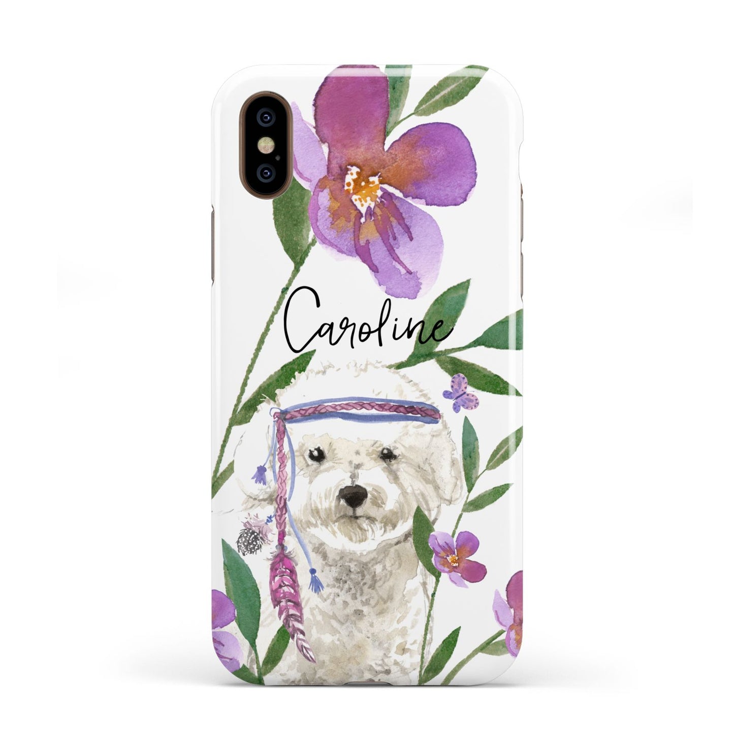 Personalised Bichon Frise Apple iPhone XS 3D Tough