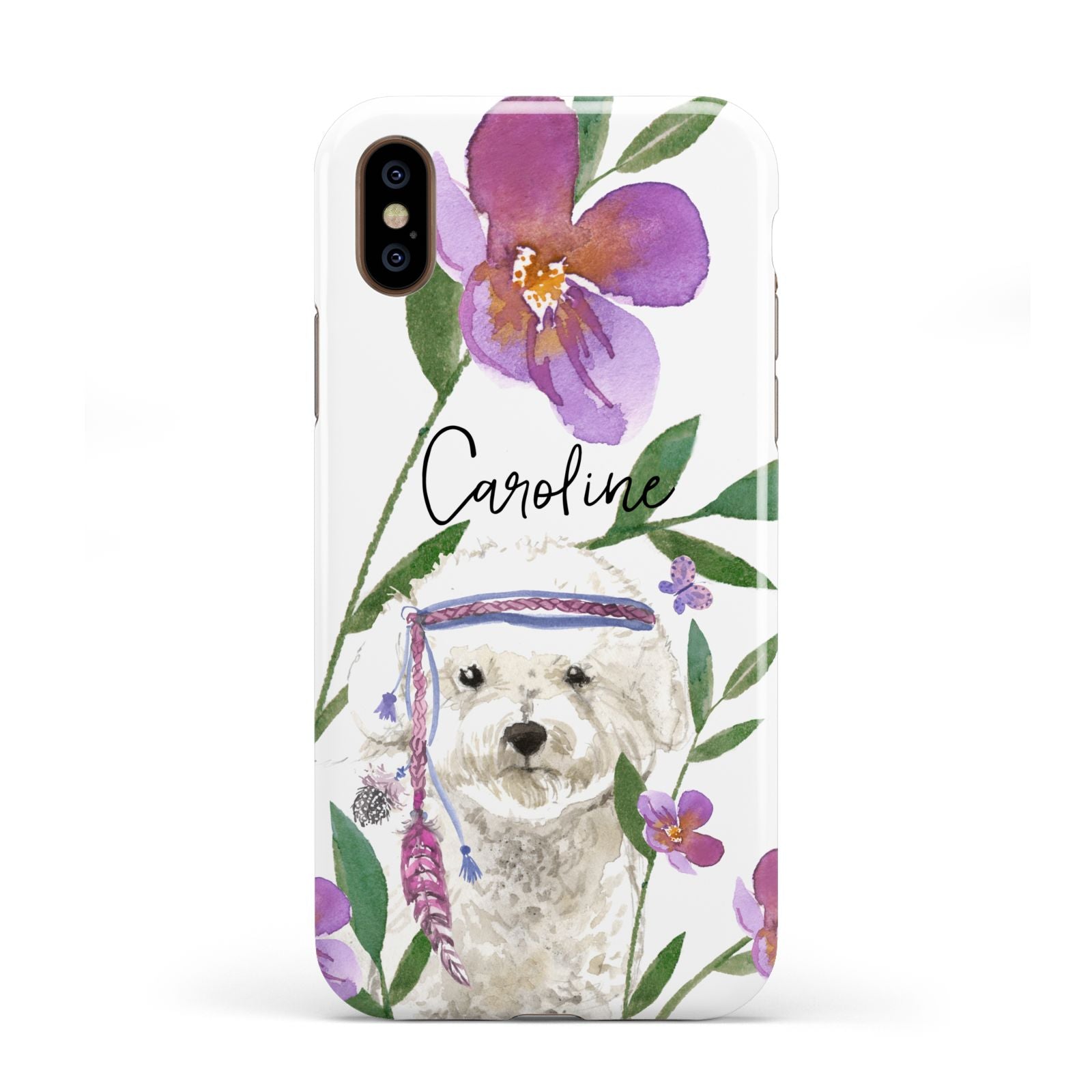 Personalised Bichon Frise Apple iPhone XS 3D Tough