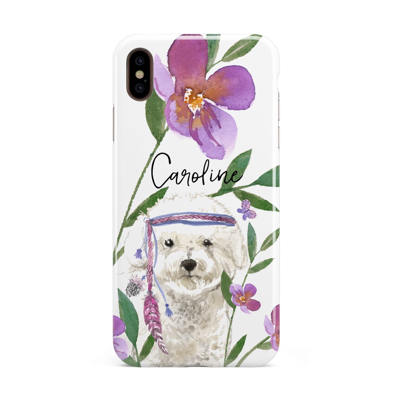 Personalised Bichon Frise Apple iPhone Xs Max 3D Tough Case
