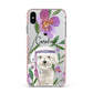 Personalised Bichon Frise Apple iPhone Xs Max Impact Case Pink Edge on Silver Phone
