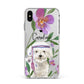 Personalised Bichon Frise Apple iPhone Xs Max Impact Case White Edge on Silver Phone