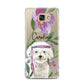 Personalised Bichon Frise Samsung Galaxy A7 2016 Case on gold phone