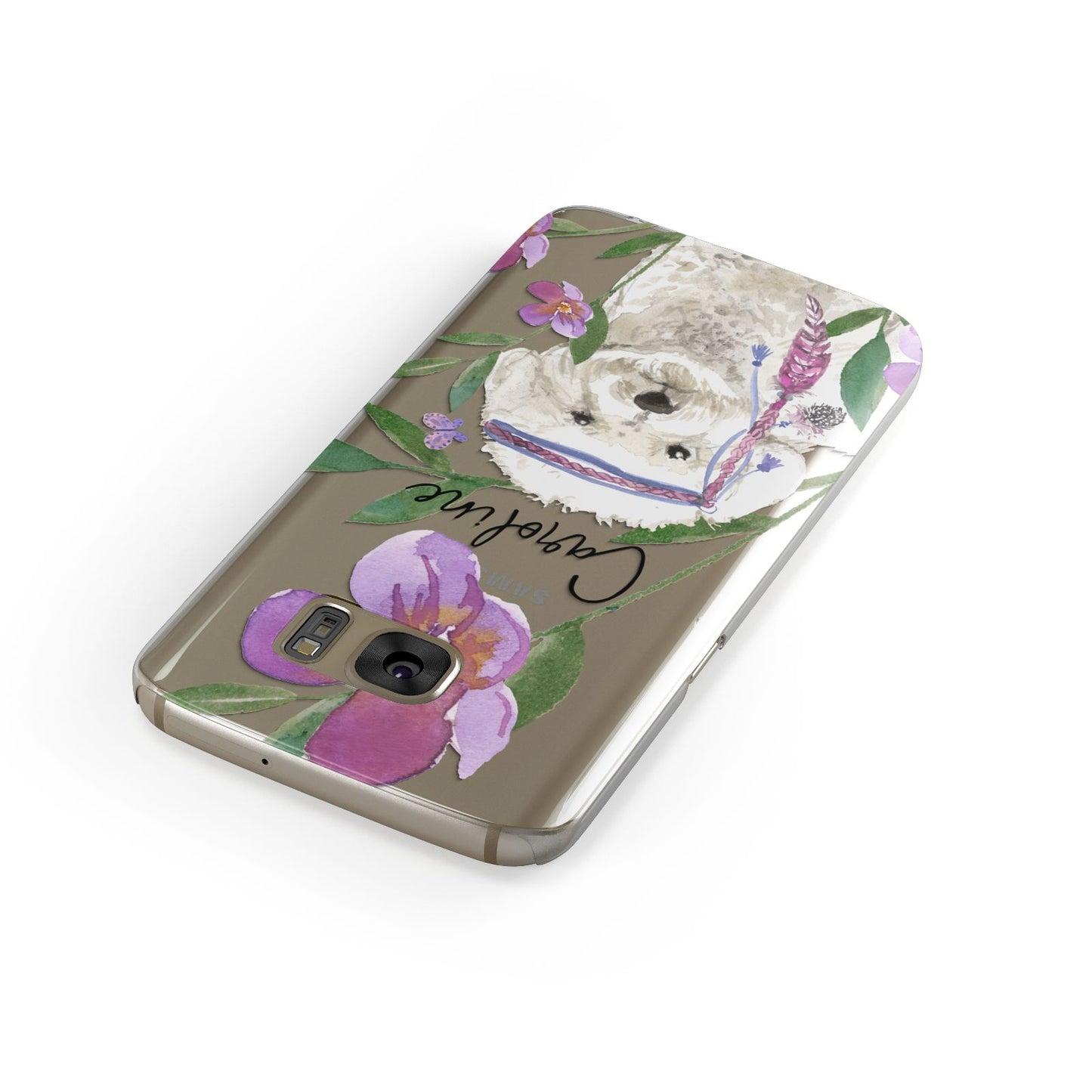 Personalised Bichon Frise Samsung Galaxy Case Front Close Up