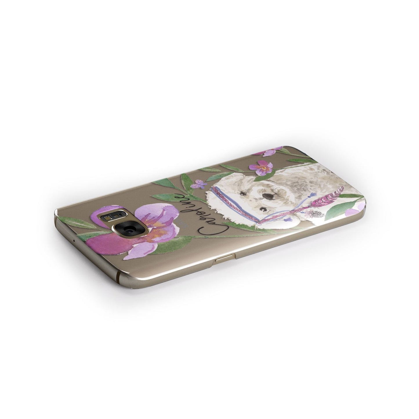Personalised Bichon Frise Samsung Galaxy Case Side Close Up