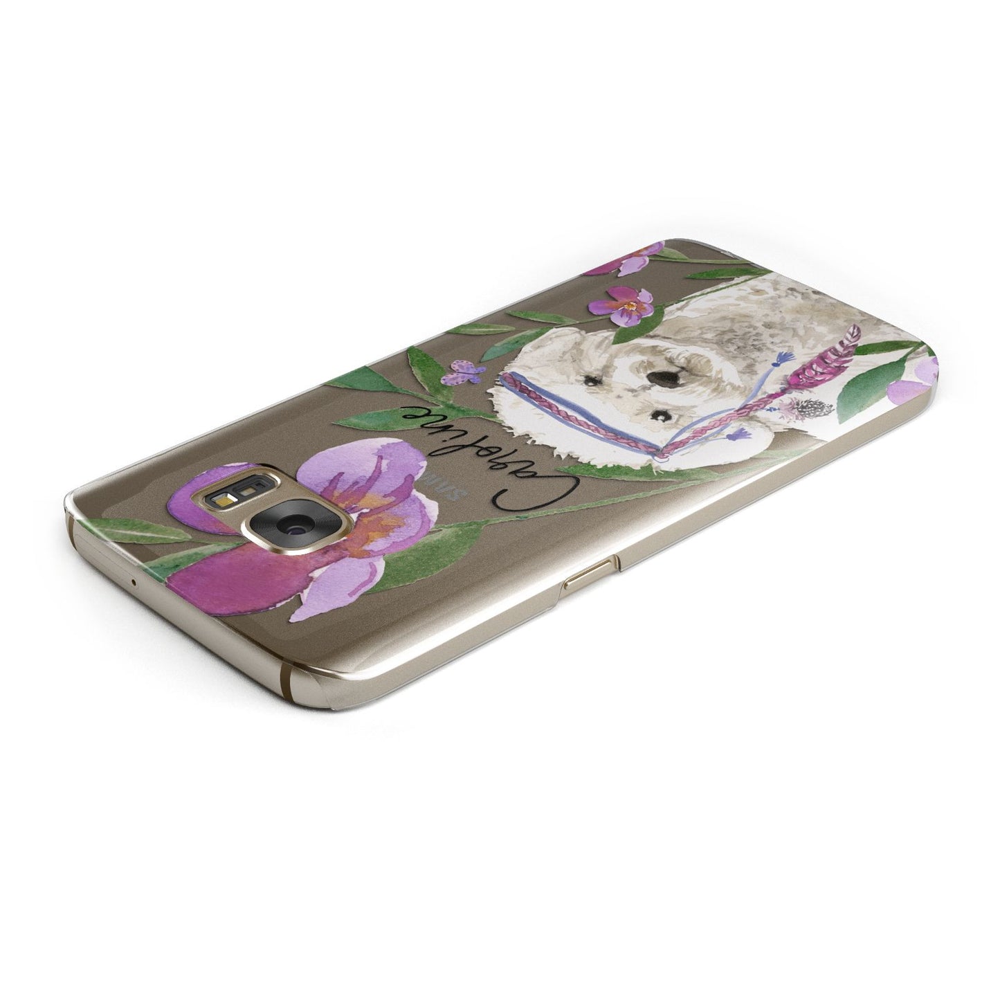 Personalised Bichon Frise Samsung Galaxy Case Top Cutout
