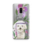 Personalised Bichon Frise Samsung Galaxy S9 Plus Case on Silver phone