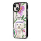 Personalised Bichon Frise iPhone 13 Black Impact Case Side Angle on Silver phone