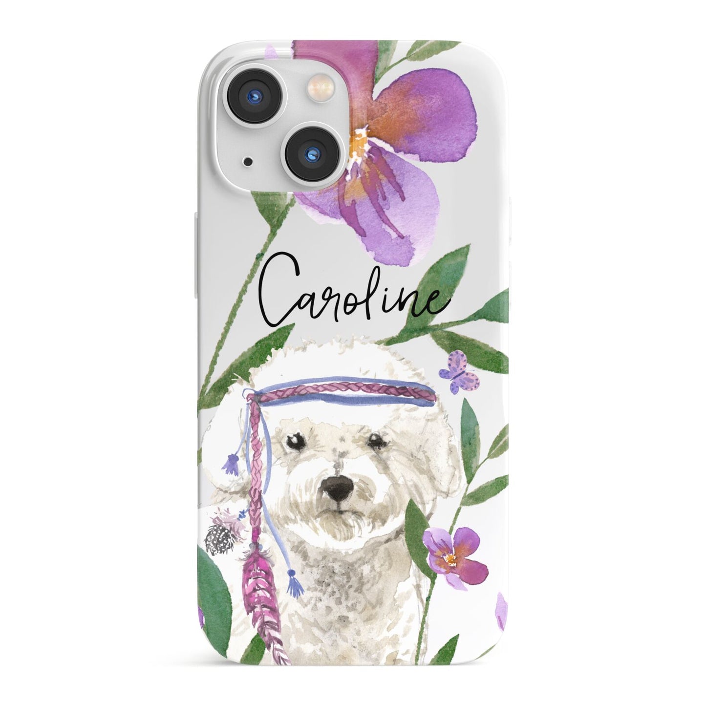 Personalised Bichon Frise iPhone 13 Mini Full Wrap 3D Snap Case