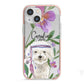 Personalised Bichon Frise iPhone 13 Mini TPU Impact Case with Pink Edges