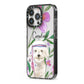 Personalised Bichon Frise iPhone 13 Pro Black Impact Case Side Angle on Silver phone