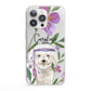 Personalised Bichon Frise iPhone 13 Pro Clear Bumper Case
