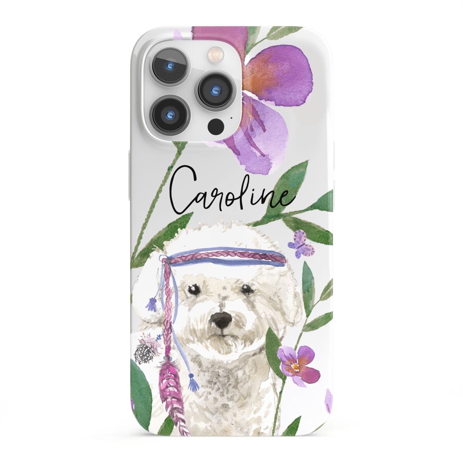 Personalised Bichon Frise iPhone 13 Pro Full Wrap 3D Snap Case