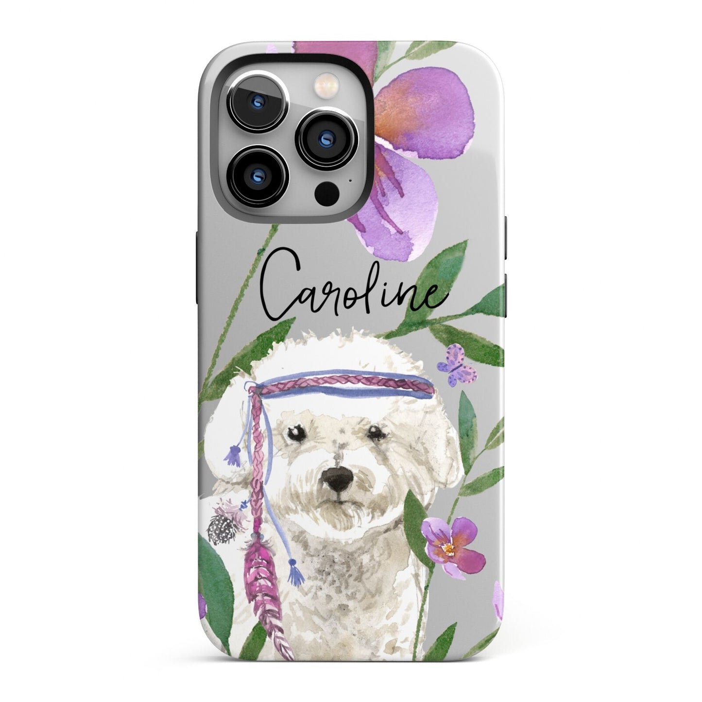 Personalised Bichon Frise iPhone 13 Pro Full Wrap 3D Tough Case