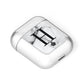 Personalised Big Initials Crown Marble AirPods Case Laid Flat