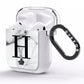 Personalised Big Initials Crown Marble AirPods Clear Case Side Image