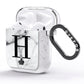 Personalised Big Initials Crown Marble AirPods Glitter Case Side Image