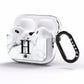 Personalised Big Initials Crown Marble AirPods Pro Clear Case Side Image