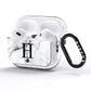 Personalised Big Initials Crown Marble AirPods Pro Glitter Case Side Image
