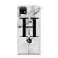 Personalised Big Initials Crown Marble Huawei Enjoy 20 Phone Case