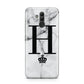 Personalised Big Initials Crown Marble Huawei Mate 20 Lite