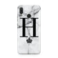 Personalised Big Initials Crown Marble Huawei Nova 3 Phone Case