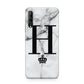 Personalised Big Initials Crown Marble Huawei P Smart Pro 2019