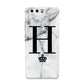Personalised Big Initials Crown Marble Huawei P10 Phone Case