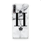 Personalised Big Initials Crown Marble Huawei P40 Lite E Phone Case