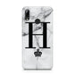 Personalised Big Initials Crown Marble Huawei Y7 2019