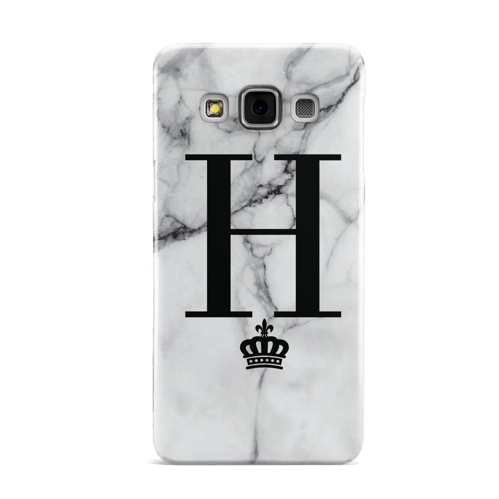 Personalised Big Initials Crown Marble Samsung Galaxy A3 Case